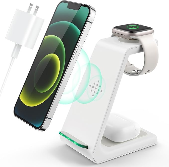 3 in 1 Wireless Charging Station, 2026 Upgraded Fast Desk Charger Station