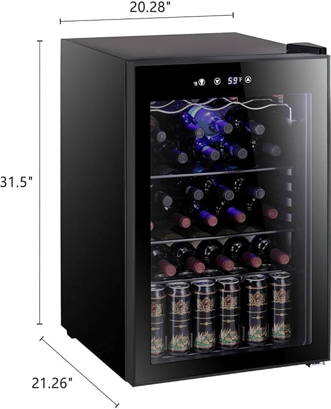 Antarctic Star 36 Bottle Wine Cooler/Cabinet BeverageRefrigerator Small Mini