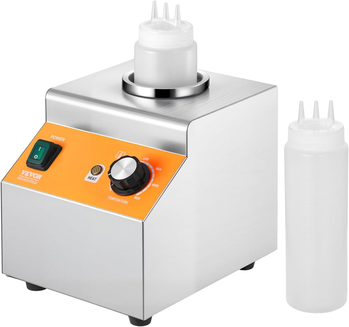 VEVOR Electric Bottle Warmer with Bottle, 0.8L Commercial Cheese Dispenser, H...