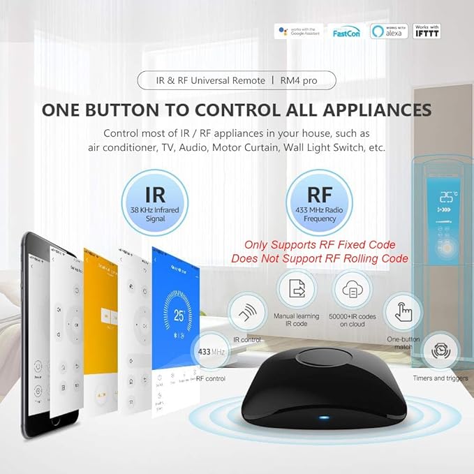 Broadlink RM4 pro Smart IR/RF Remote Control Hub
