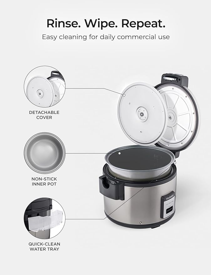 CUCKOO Commercial Rice Cooker & Warmer, Extra Large Rice Cooker 30-Cup Un...