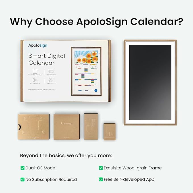 ApoloSign 21.5" Digital Calendar: Dual Mode Calendars