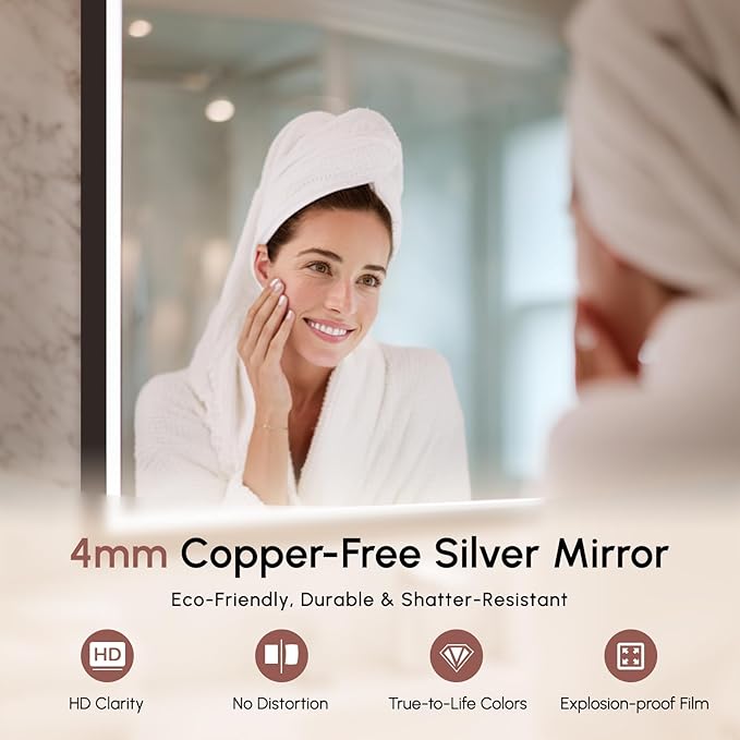 USHOWER 22X30 LED Bathroom Mirror