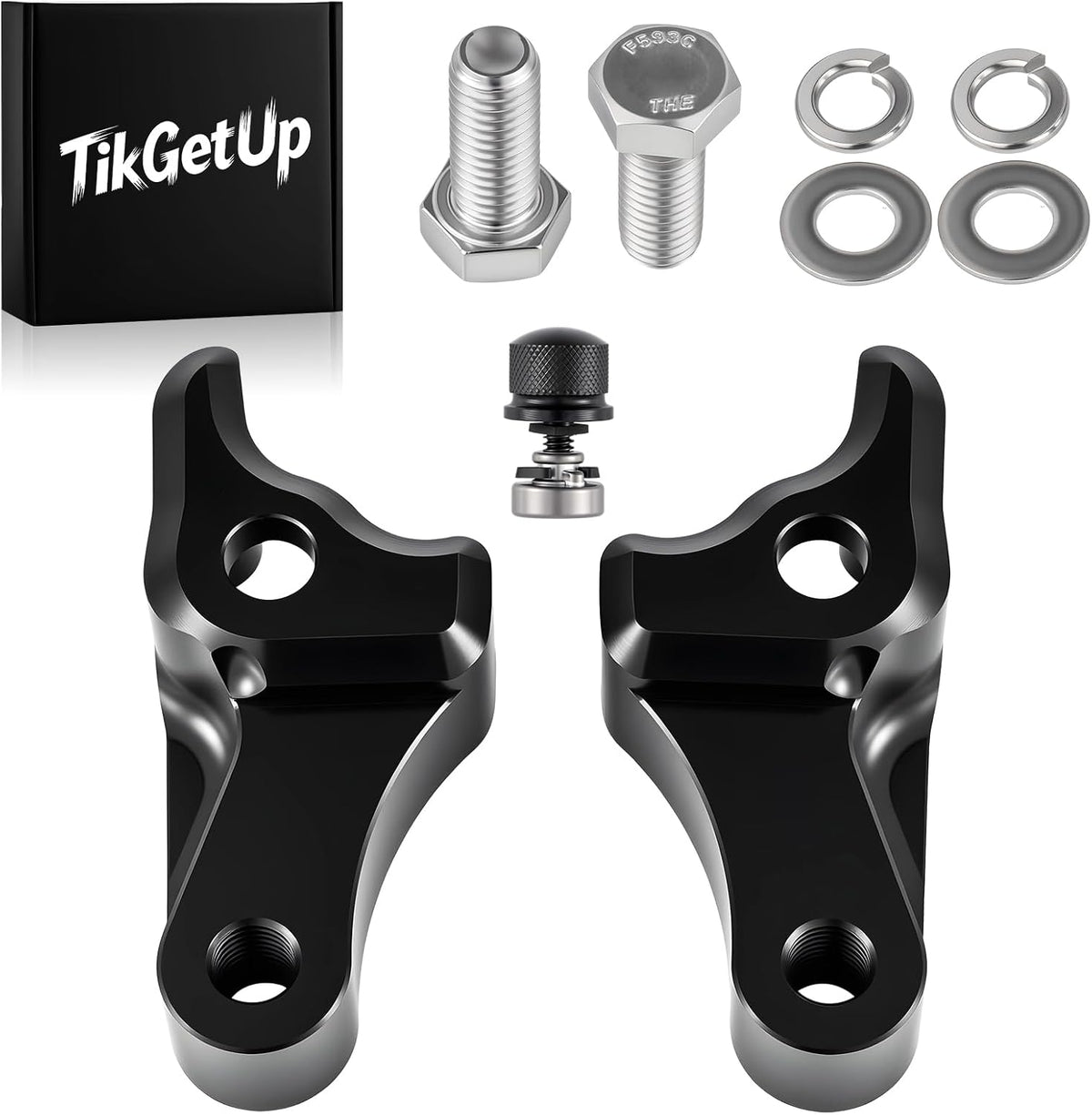 2009-2025 Black 2'' Inch Lowering Link Blocks Kit for Harley Touring ...