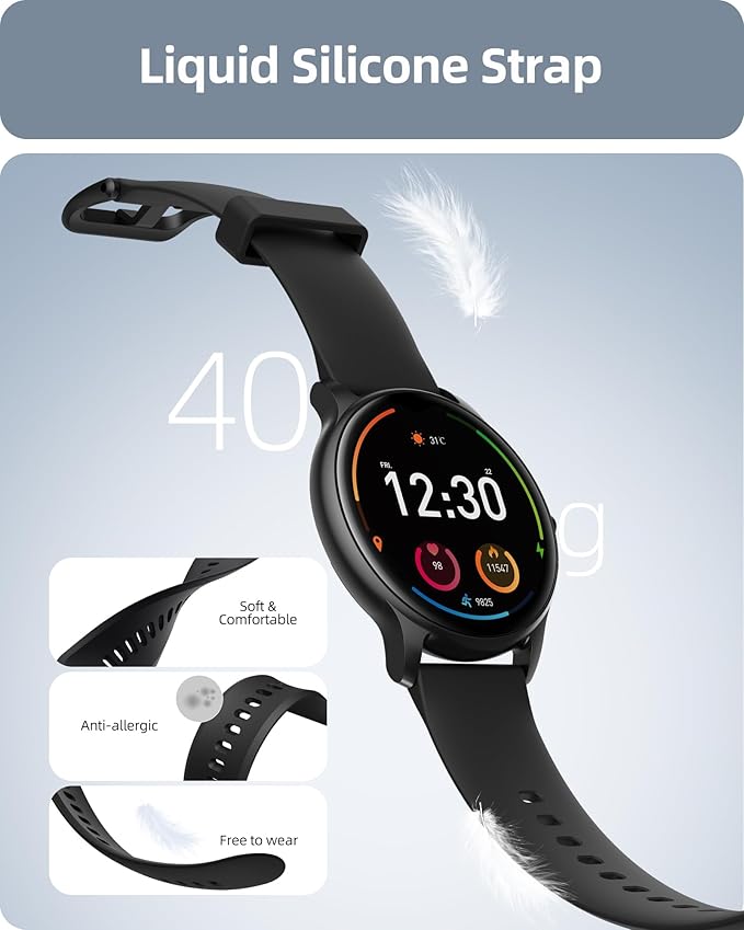 Parsonver Smart Watch for Men Women, HD Screen Fitness Tracker IP68 Waterproof