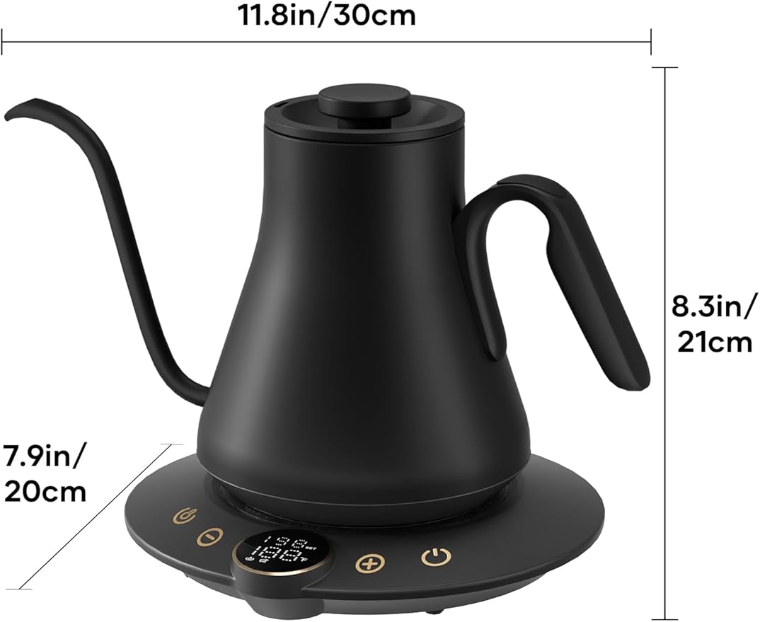 Gooseneck Electric Kettle with ±1℉ Temperature Control