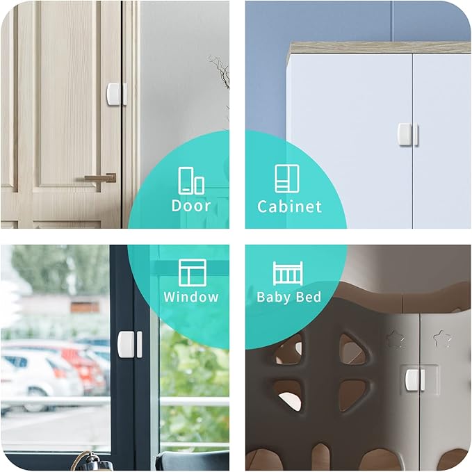 THIRDREALITY Zigbee Contact Sensor 4 Pack, Door and Window Monitor, Home