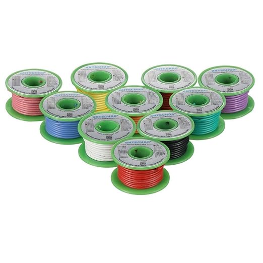 BNTECHGO 18 Gauge Silicone Wire Kit 10 Color Each 50 ft Flexible 18 AWG