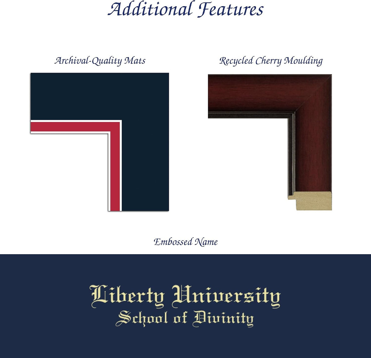 Liberty Divinity Gold Embossed Diploma Frame, 13 X 17, Cherry | Liberty Unive...