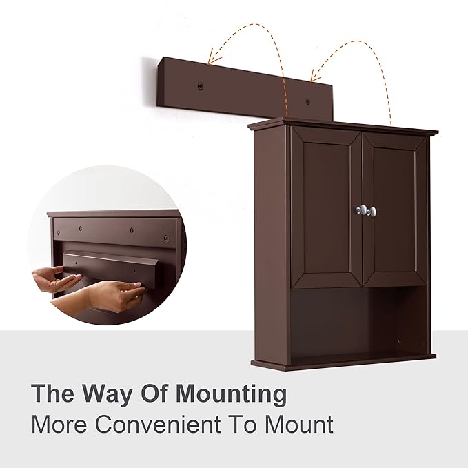 Bathroom Wall Cabinet Expresso Over Toilet Storage