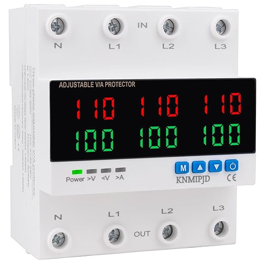 KNMIPJD Over Under Voltage Protection Device, 110V 100A Adjustable Circuit