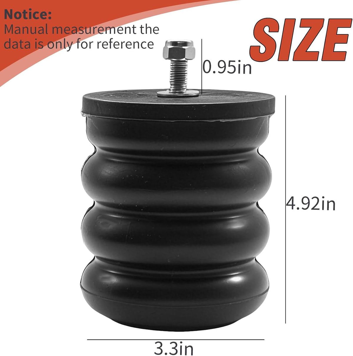 2PCS SSF-106-47 Air Suspension Helper Spring Kit, Replacement for Ford E-150 ...