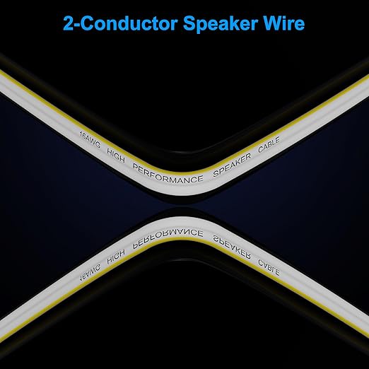Mygatti 16AWG Speaker Wire 250 FT, 16/2 Gauge Audio Speaker Wire,