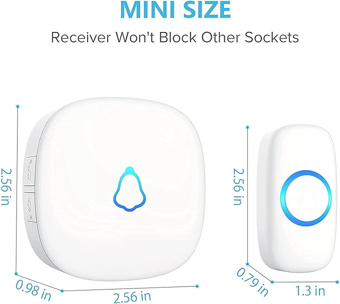 Wireless Doorbell, Remote Door Bell Ringer Wireless Long Range 1000FT, Matt