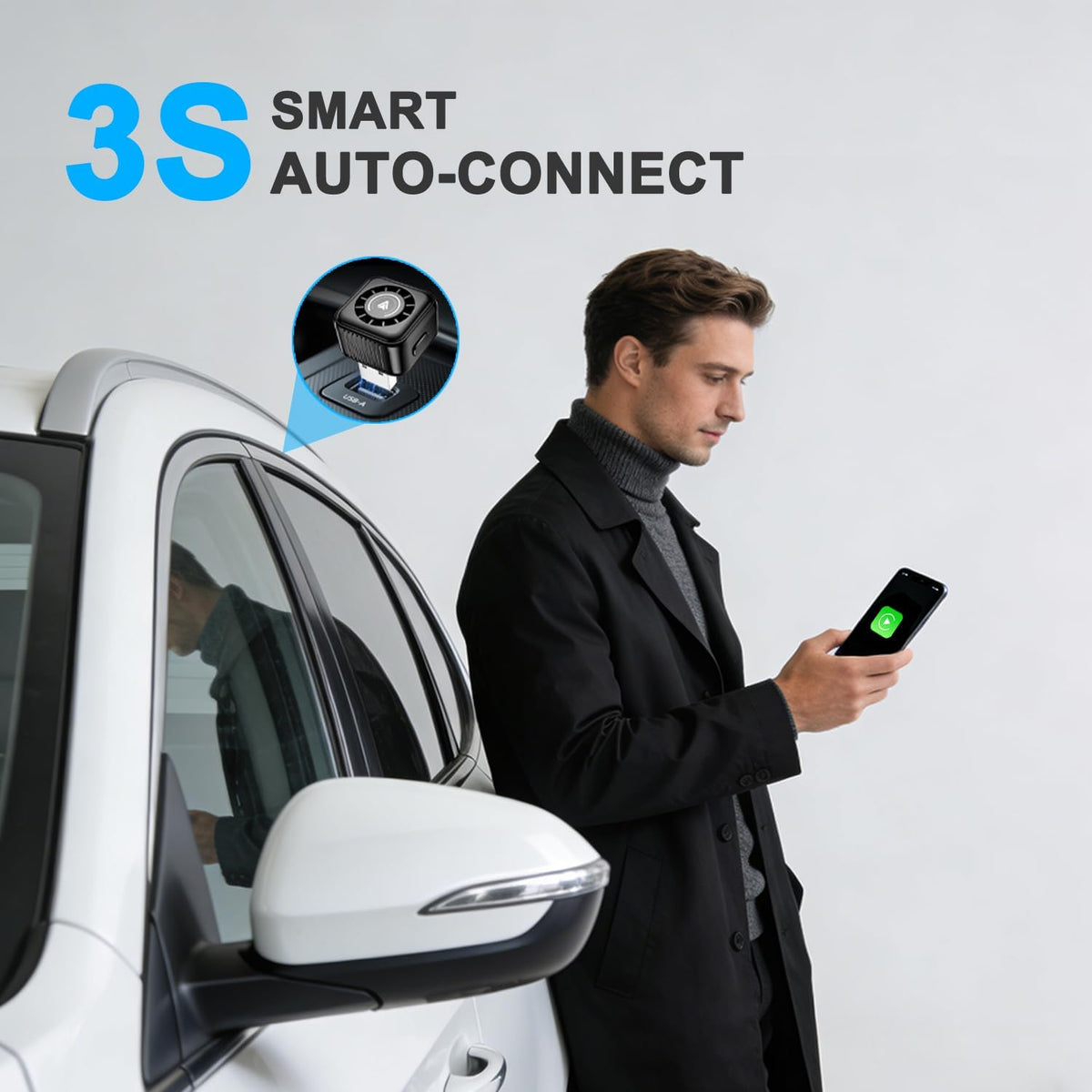Wireless Carplay Adapter, Bluetooth Carplay Wireless Adapter Car Play