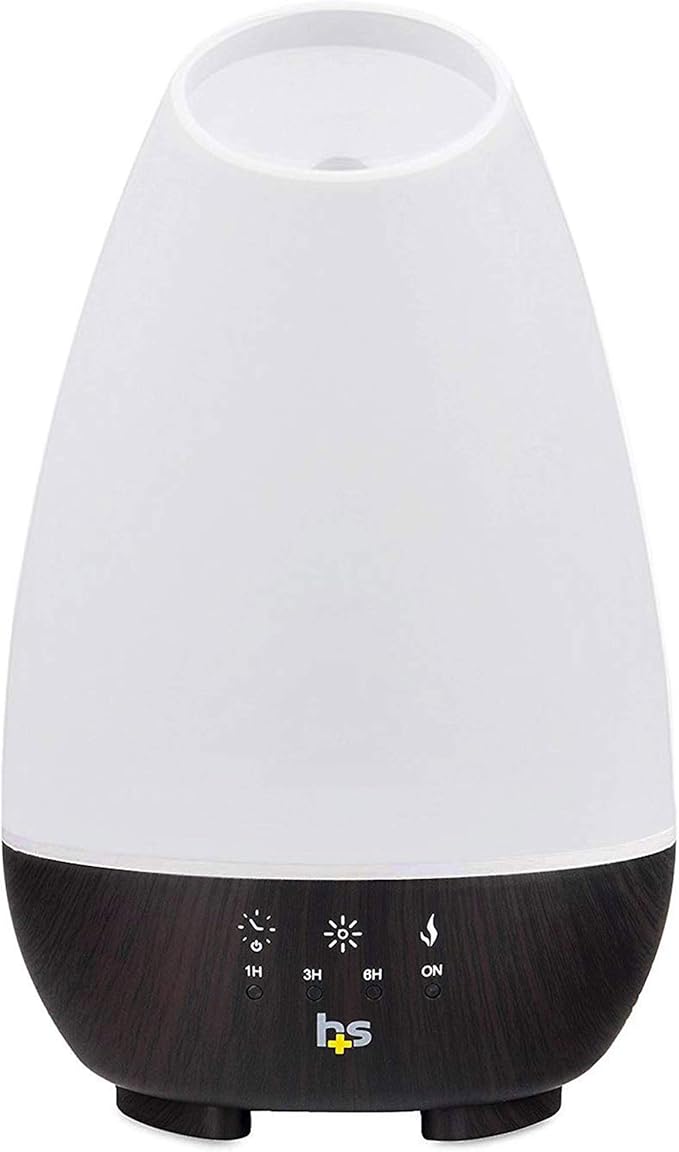 HealthSmart Essential Oil Diffuser, Large Room Coverage | Adjustable Timer | ...