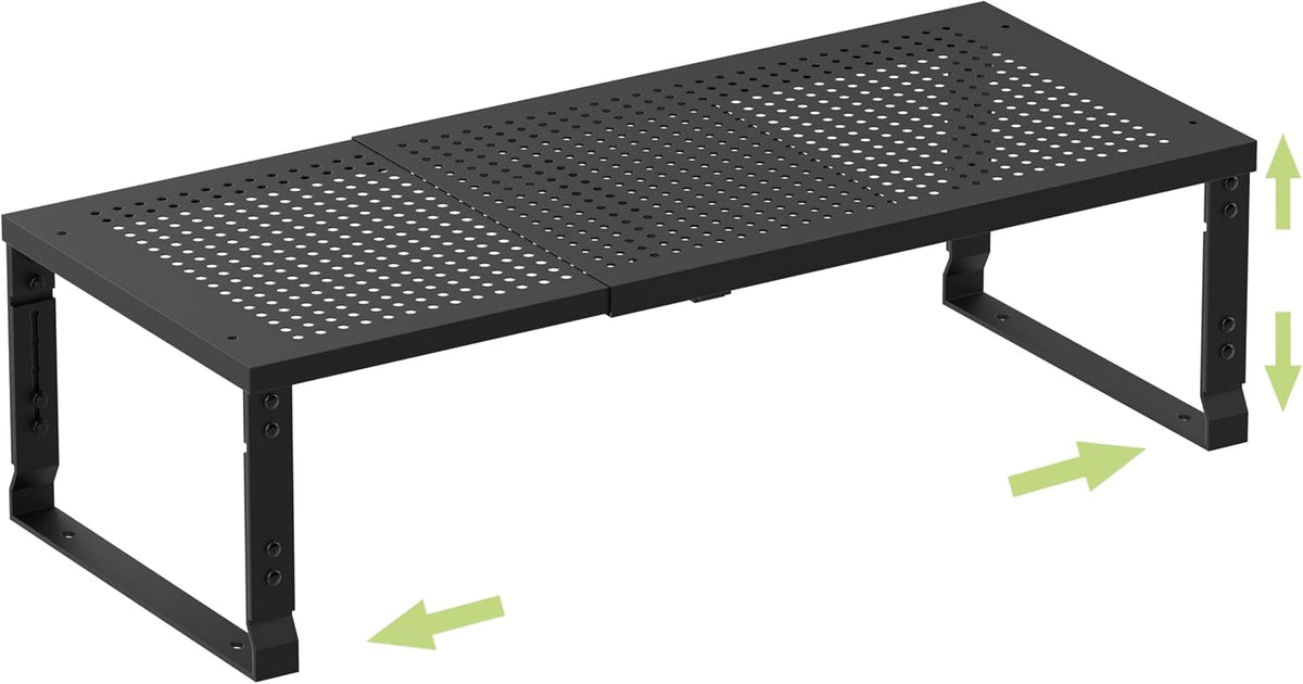 Heavy-Duty Adjustable Metal Shelf Organizer - Expandable & Stackable Pant...