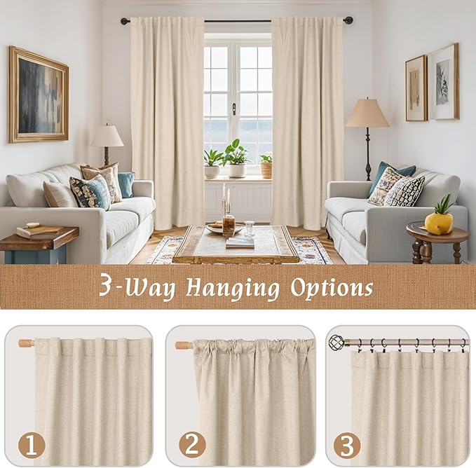 LAMIT 100% Blackout Window Curtains