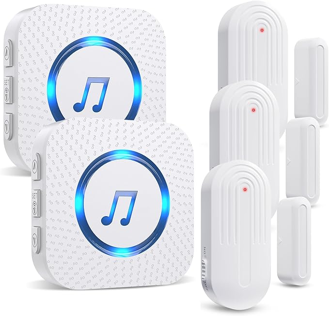 SanJie Door Sensor Chime for Door Opens, Business/Home/Office/Store, 500 FT