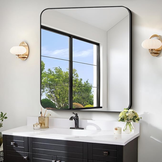 FORBATH Bathroom Mirror 36x40 Inch, Large Rectangular Wall Mirror