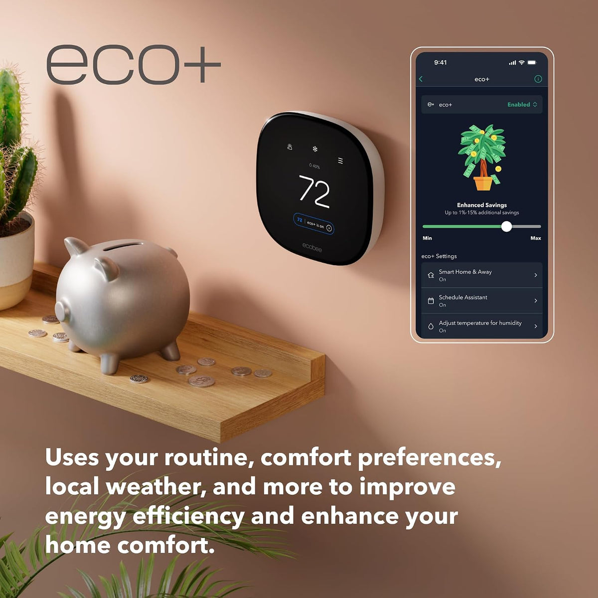ecobee Smart Thermostat Enhanced, Programmable Wifi Thermostat