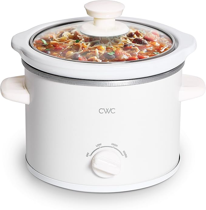 COOK WITH COLOR 2QT Mini Electric Round Slow Cooker
