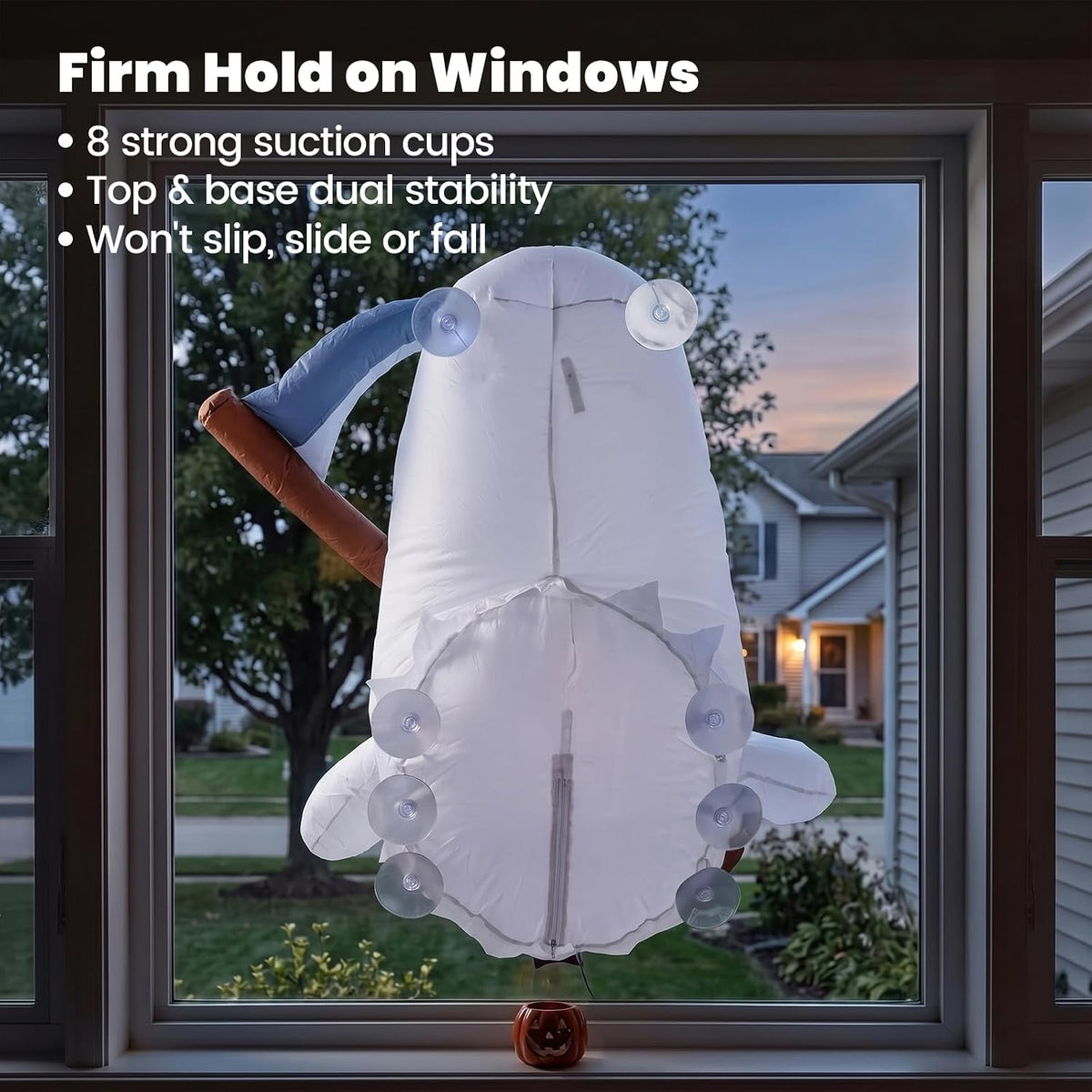 DUNCHATY Halloween Inflatable Window Ghost 1 Pack - 3D Anger Crasher