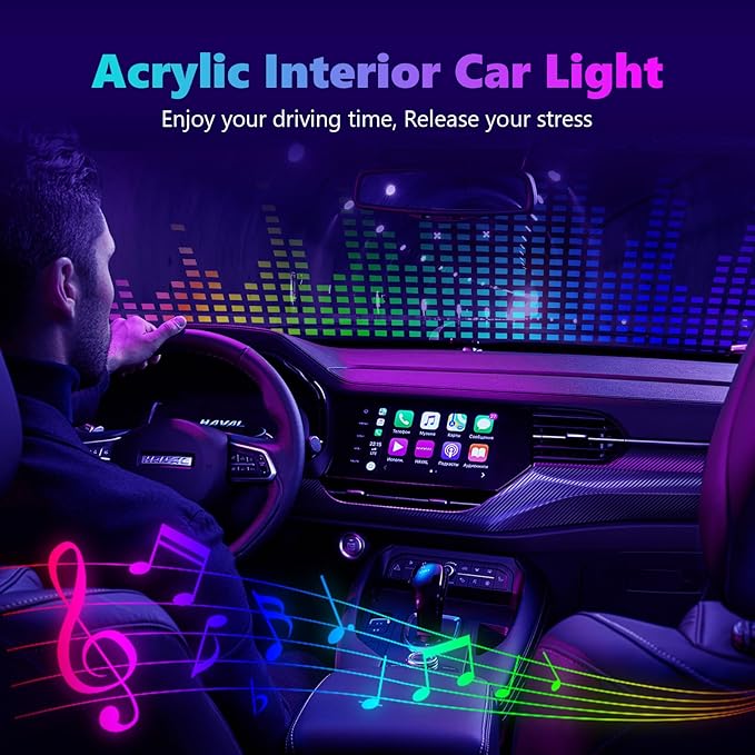 AMKI Dreamcolor Acrylic Interior LED Strip Light, Neon Light