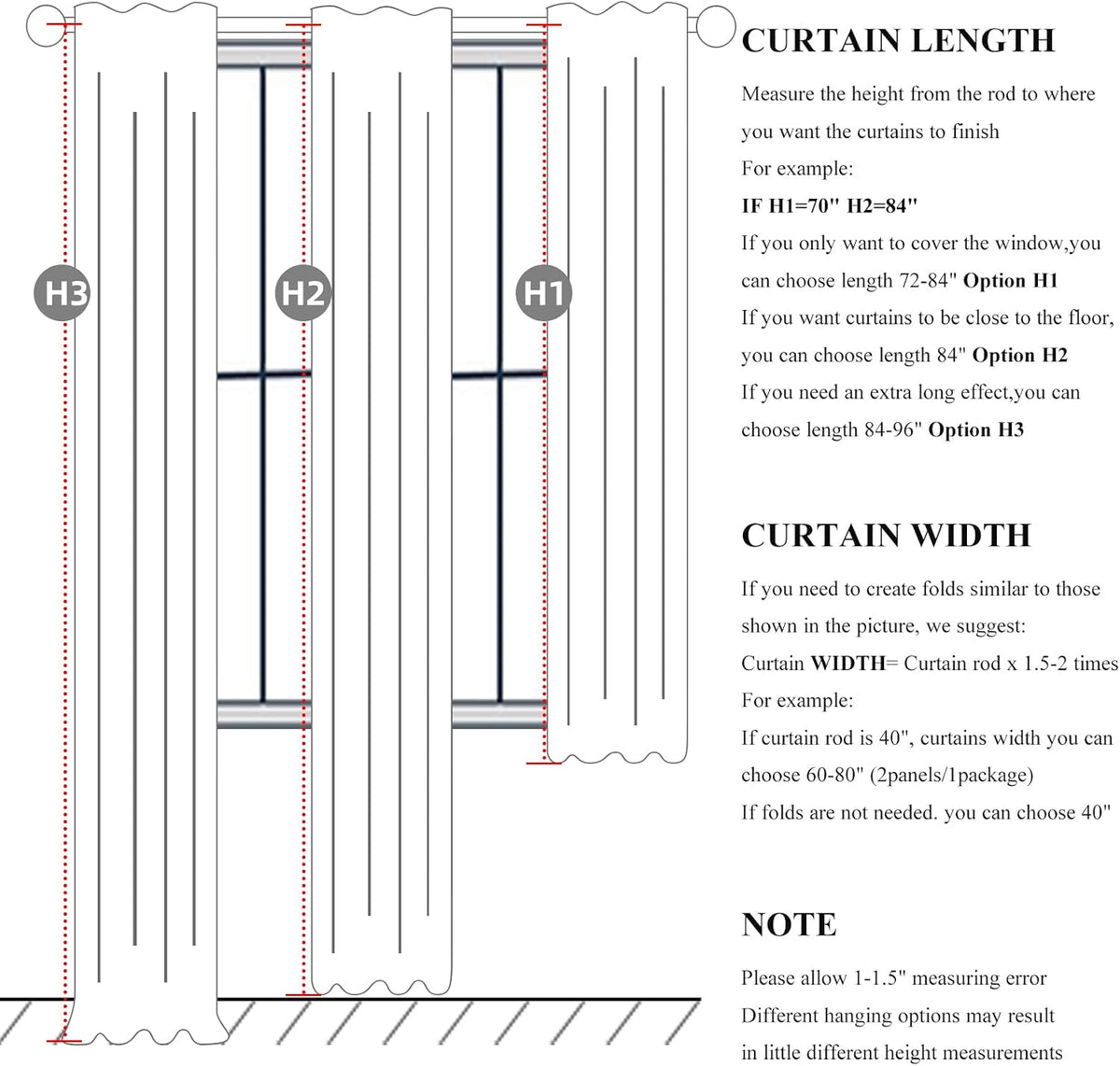 QJmydeco Green Country Kitchen Curtains 54 Inch Length Small Basement Window ...