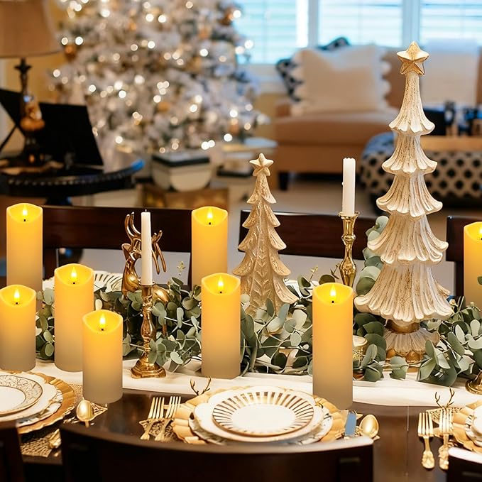 24 Pack Christmas Decoration Flickering Flameless Candles, Battery Operated