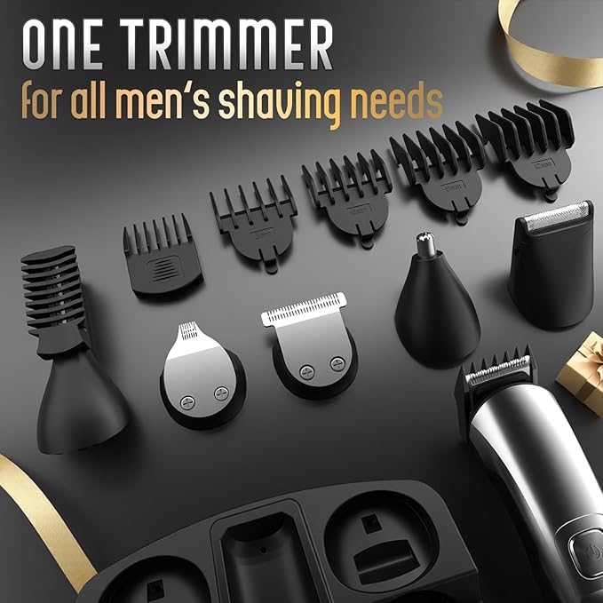 Ufree Beard Trimmer for Men, Waterproof Electric Razor for Nose, Face & M...