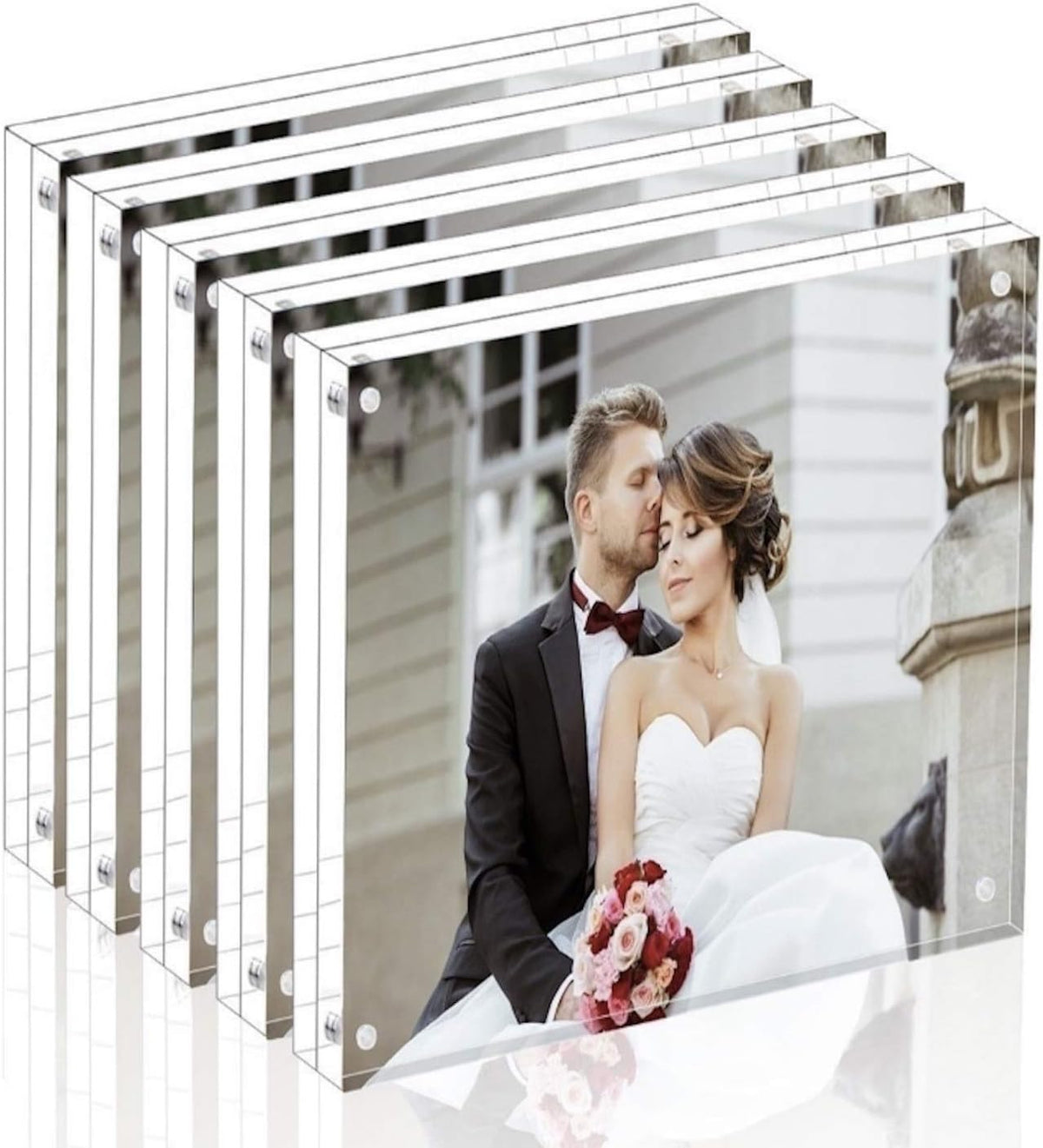Magicool Premium Acrylic Photo Frame- Magnet Photo Frame -Double Sied Thick D...
