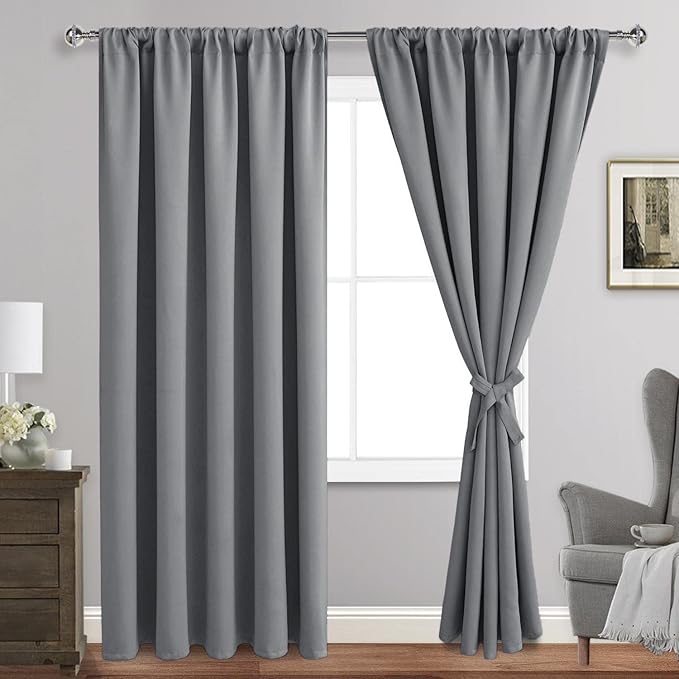 JIUZHEN Blackout Curtains for Bedroom (Set of 2)