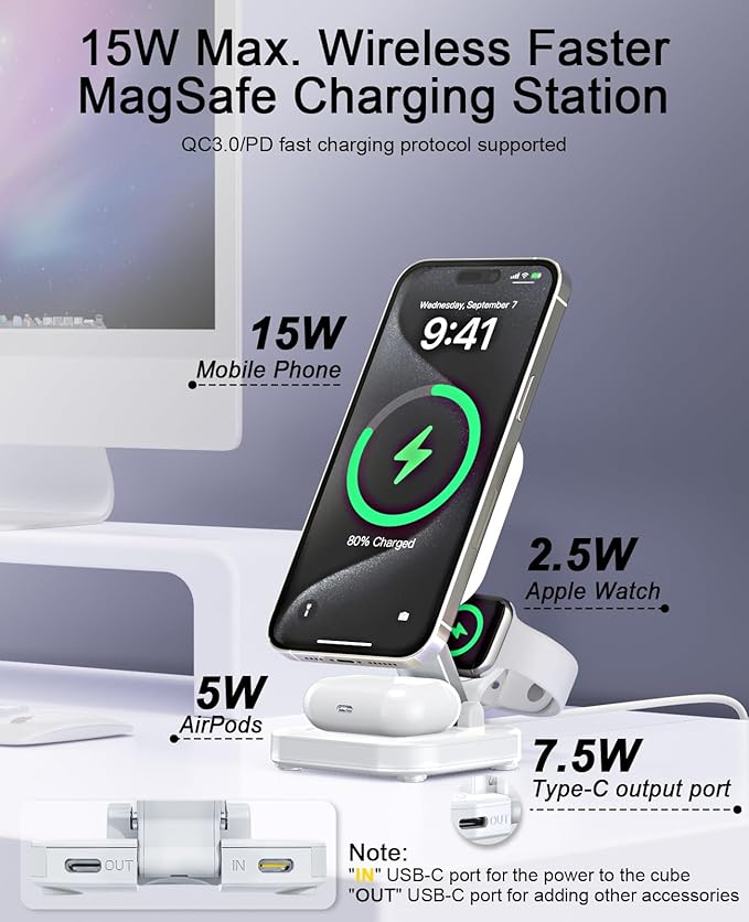 5-in-1 Magnetic Wireless Charging Stand