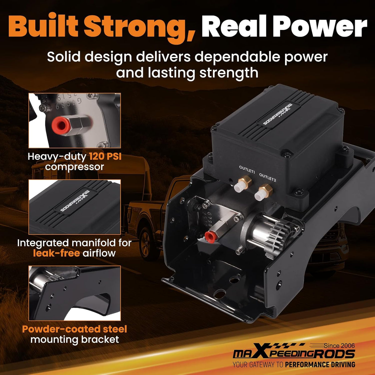 maXpeedingrods Dual Path Wireless On Board Air Compressor System