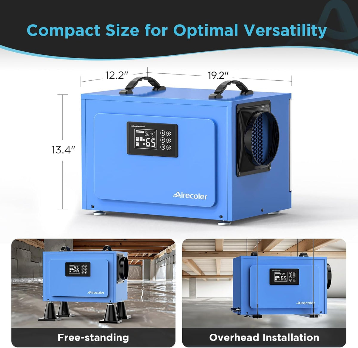 125 Pints Commercial Dehumidifier with Pump for Crawl Space