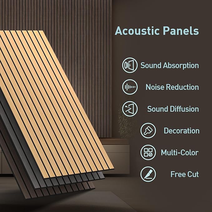 UMIACOUSTICS 6 Packs Acoustic Panel, 47.2 x 23.6 Inches Decorative Sound Proof