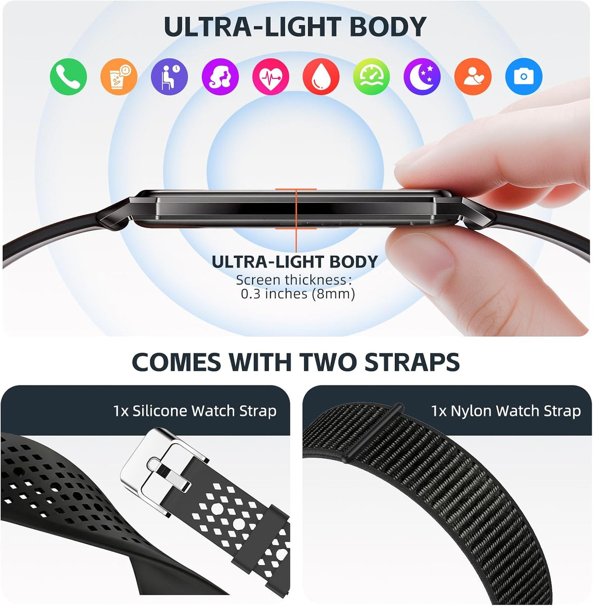 Smart Bracelet for Men Women 15-Day Battery Fitness Tracker