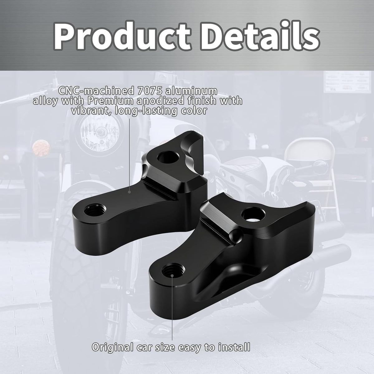 2009-2025 Black 2'' Inch Lowering Link Blocks Kit for Harley Touring ...