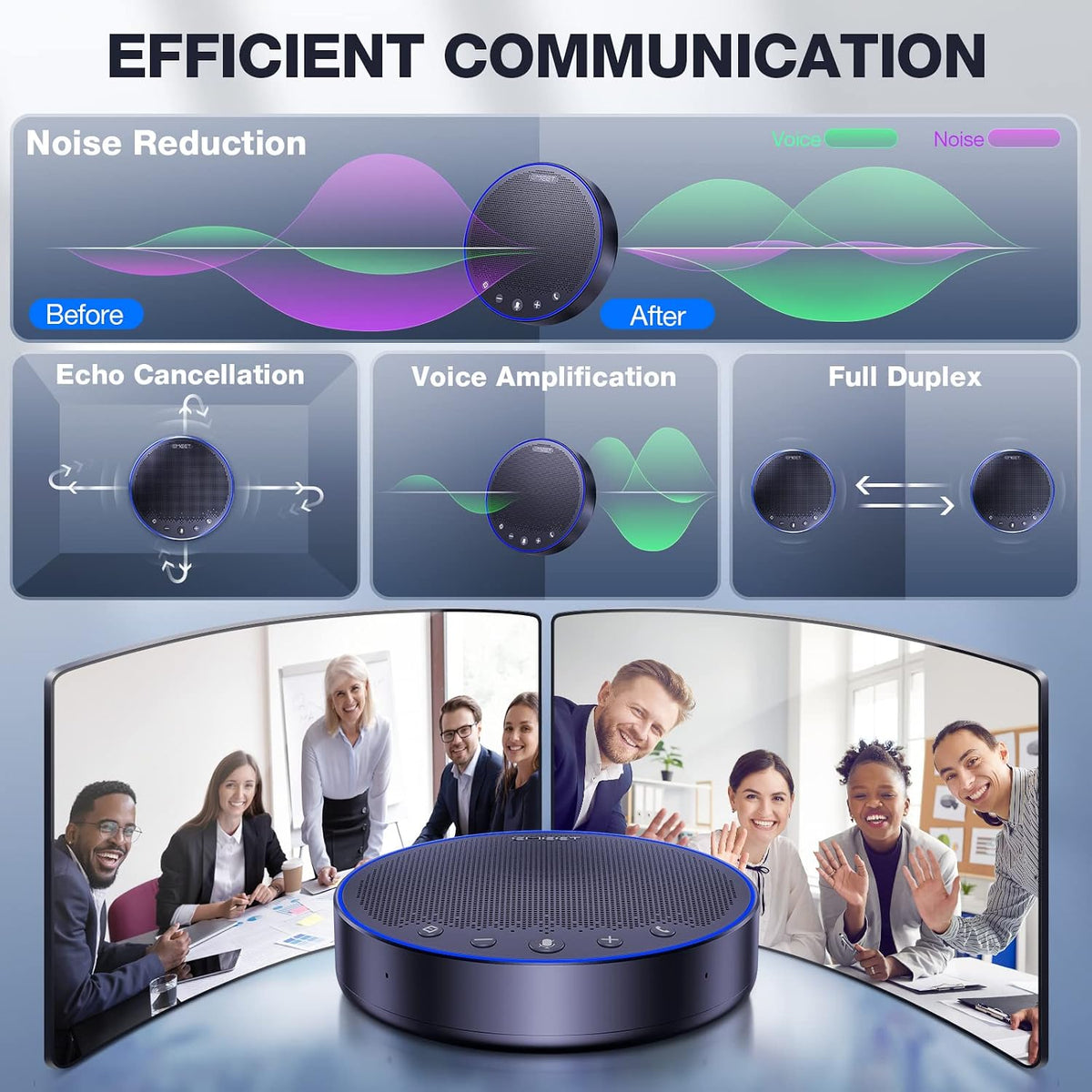 EMEET M3 Bluetooth Conference Speaker and Microphone, Zoom Certified