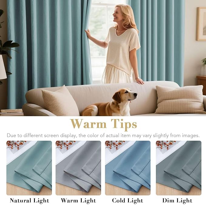 H.VERSAILTEX Blackout Window Treatment Curtains/Panels, Thermal Insulated Roo...
