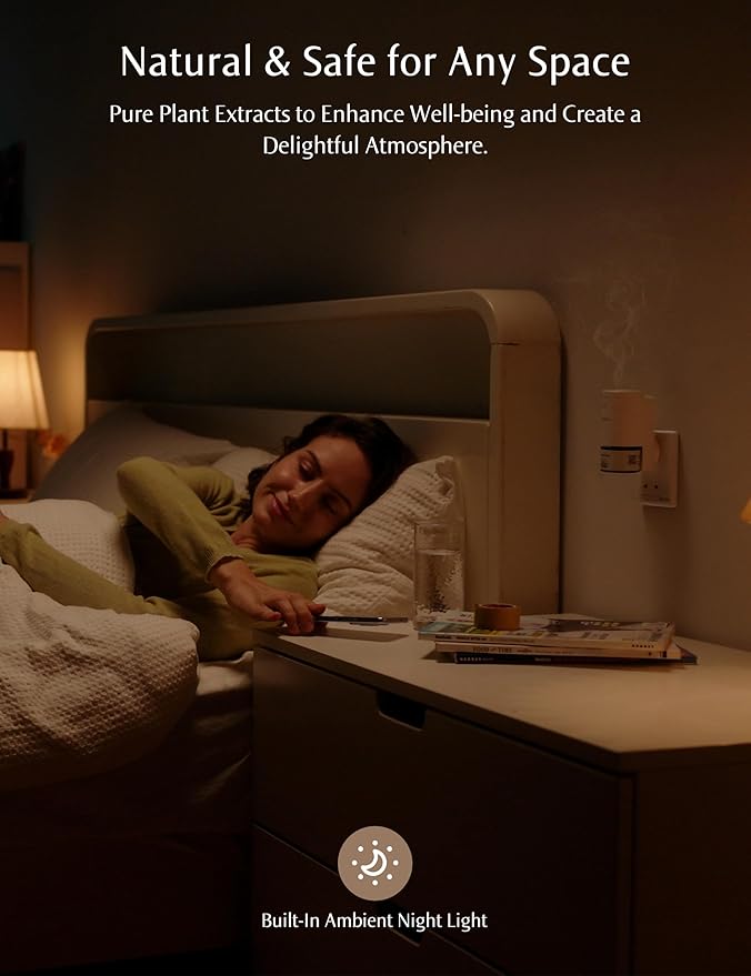 SF101S Pro Smart Waterless Essential Oil Diffuser, Plug in Aromatherapy