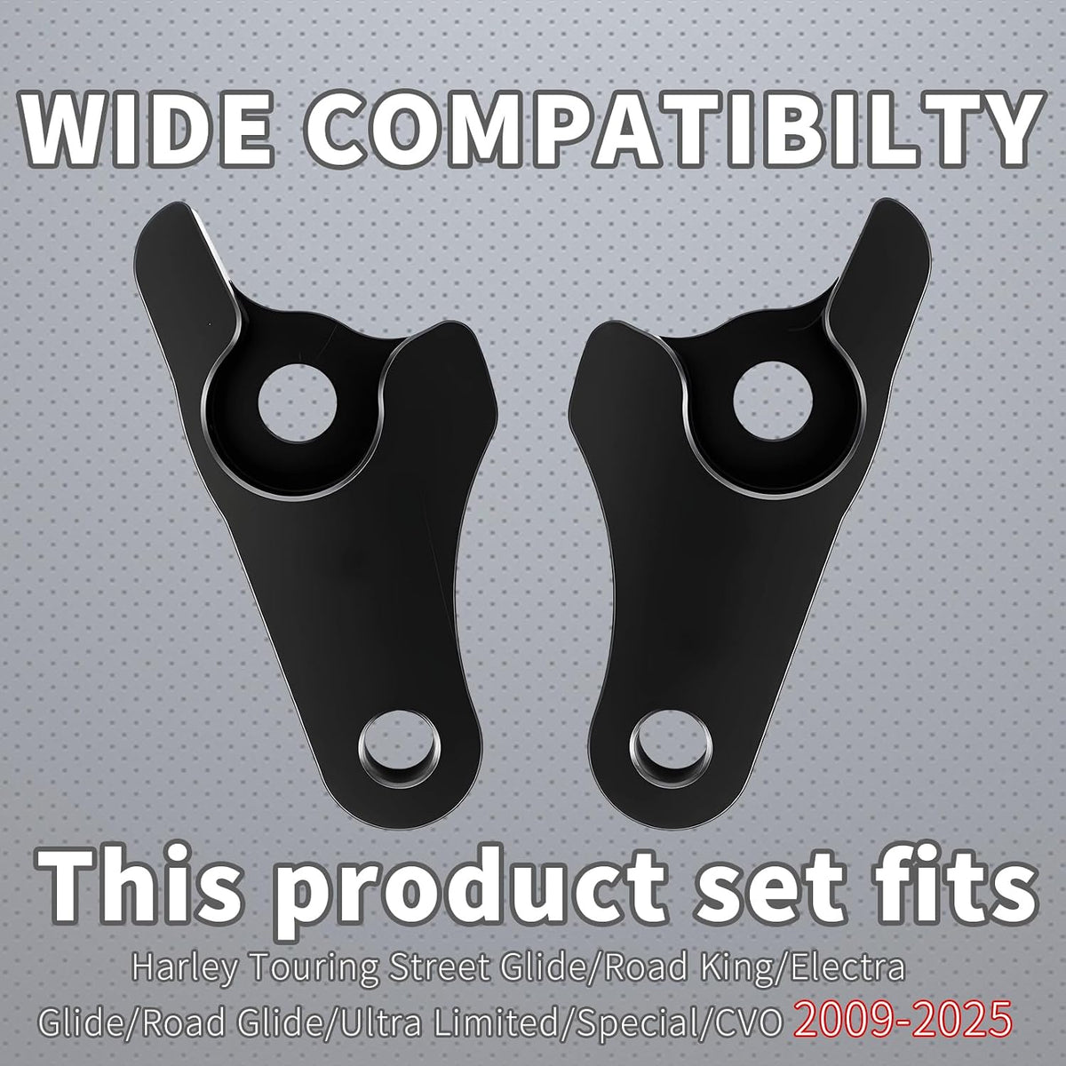 2009-2025 Black 2'' Inch Lowering Link Blocks Kit for Harley Touring ...