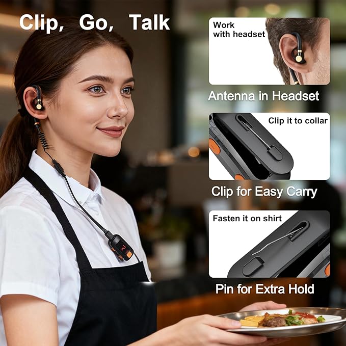 3 Pack Mini Walkie Talkies, Waterproof Small Walkie Talkies Two Way Radio