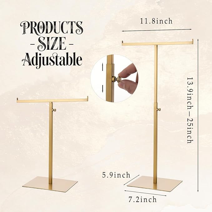 Purse Display Stand Jewelry Towers 2 Packs Stainless Steel Bag Stand Tabletop