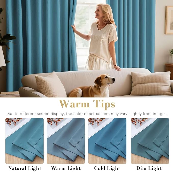 H.VERSAILTEX Premium Blackout Thermal Insulated Room Darkening Curtains