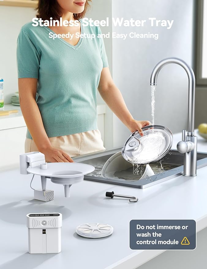 Wireless Cat Water Fountain FEELNEEDY Automatic Pet Water Dispenser