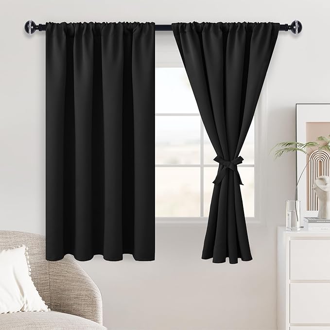 JIUZHEN Blackout Curtains for Bedroom (Set of 2)