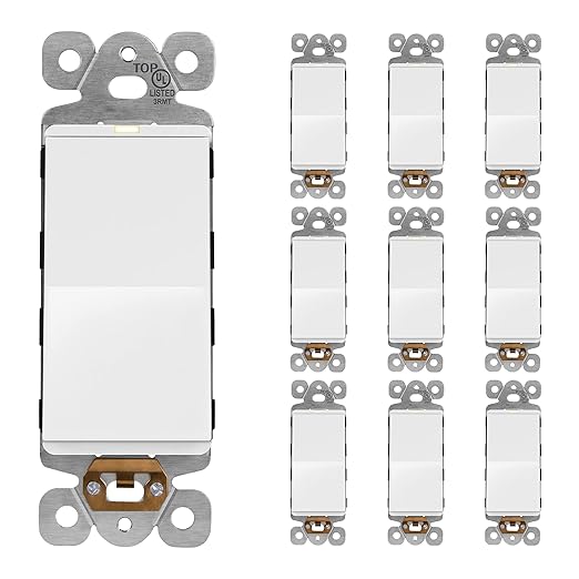 LIDER Minimalist Design Matte Finish Lighted Decorator Switch, Frameless Padd...