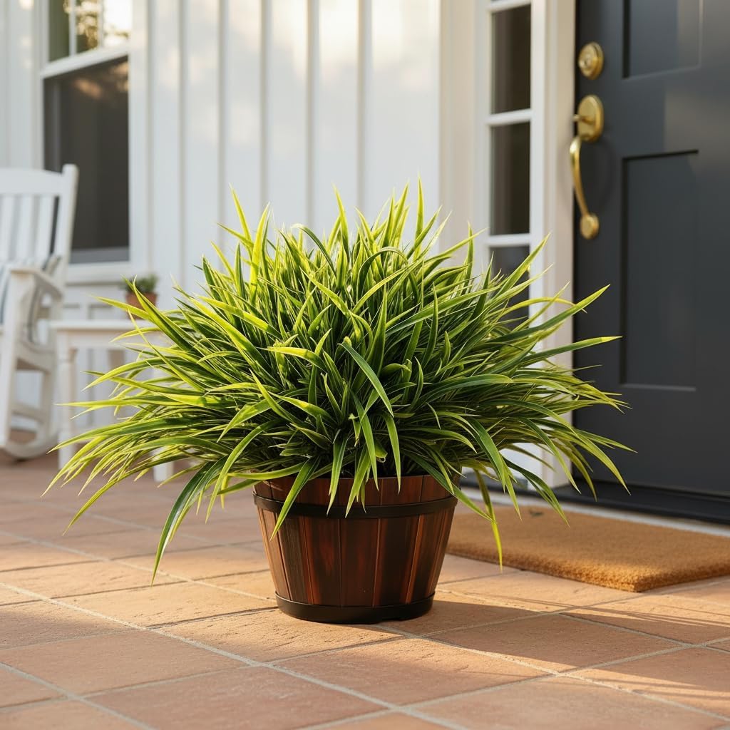 24 Bundles UV Resistant Artificial Grass Shrubs for Outdoor Landscaping